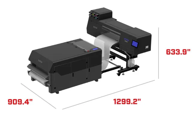 DTRX100 machine dimensions