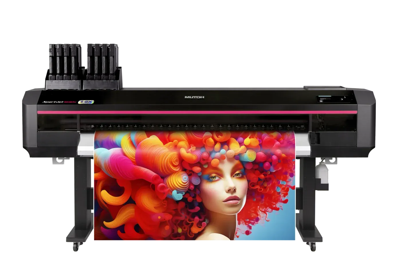 Mutoh XpertJet 1681SR Pro printing a full-colour graphic