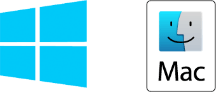 windows and mac logos
